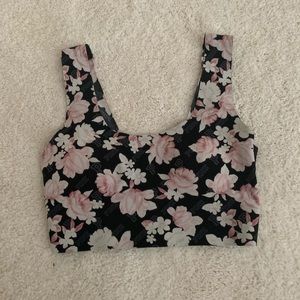 Pink | floral bralette